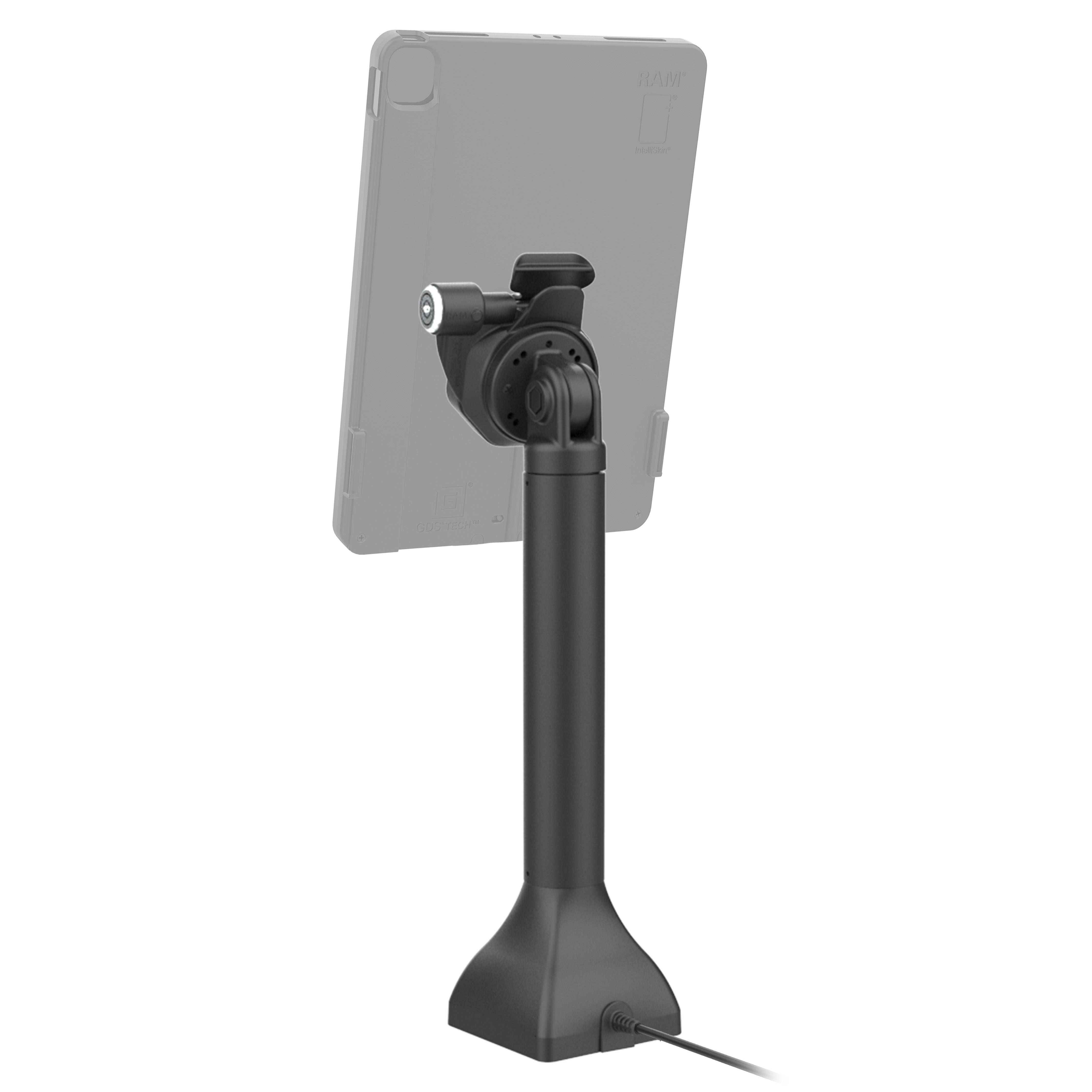 GDS® Uni Conn™ Powered 14 Locking Pedestal Dock with PoE - Secure Docking Station for Multiple Devices | Ideal for Office, Conference Rooms & Industrial Use (RAM GDS DOCKLR D11 14 U3E)