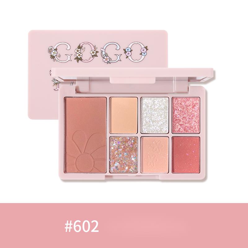 GOGOTALES 7-Color Blossoming Eyeshadow Palette - Highly Pigmented, Long-Lasting Makeup for Day & Night Looks - Perfect for Parties, Weddings & Everyday Wear