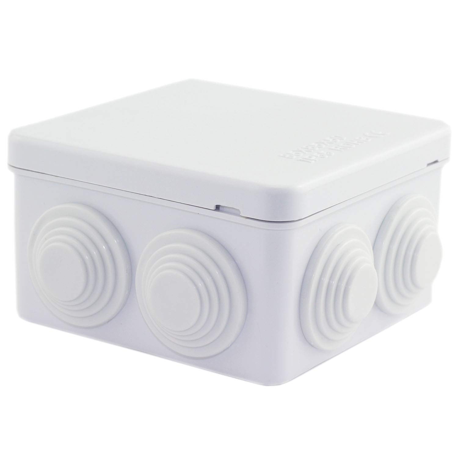 DGZZI 1PC ABS Plastic IP55 Waterproof Junction Box - Outdoor Electrical Connection Box, DIY Cable Branch Box, Power Distribution Box 85x85x50mm (3.4