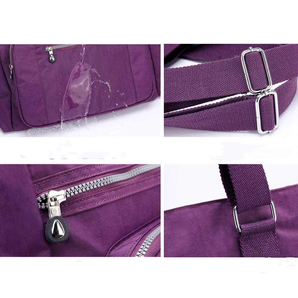 Stylish Multi-Pocket Nylon Tote Bag for Women - Large Durable Shoulder Purse with Multiple Compartments - Perfect for Travel, Work, and Everyday Use
