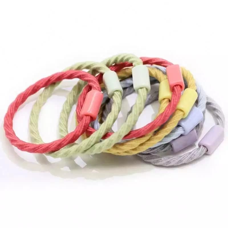 Jay Gopal No Crease Hair Elastics - 12 Pack Colorful Scrunchies for Women & Girls, Soft Ponytail Holders for Damage-Free Styling - Perfect for School, Work, Yoga & Everyday Use