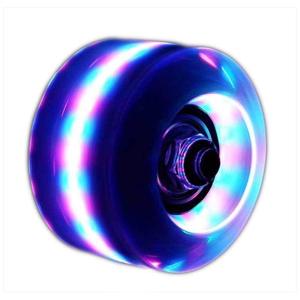 Glow in the Dark Roller Skate Wheels with Bearings - 32mm x 54mm Luminous Quad Skate Wheels for Roller Skating & Skateboards (4Pcs) - Perfect for Night Skating, Rink Parties & Outdoor Adventures