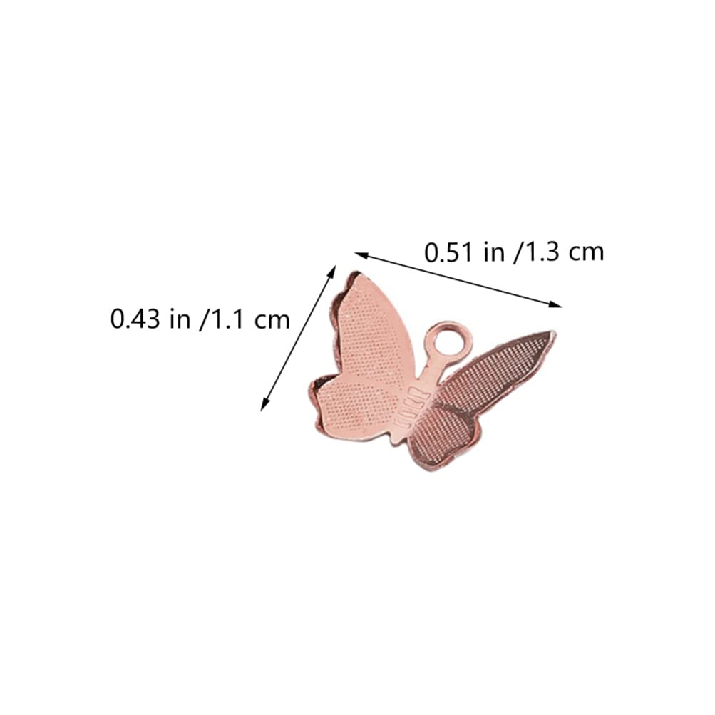 100Pcs Tiny Butterfly Charms - Copper Butterfly Pendants for Bracelet, Necklace & Earrings - Mini DIY Jewelry Making Accessories - Perfect for Crafting, Gift Making & Boho Style Jewelry