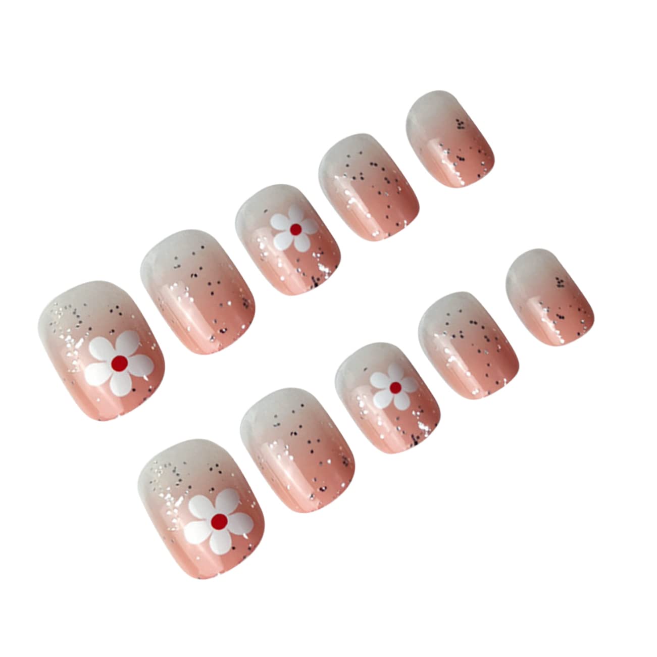 Lurrose 2 Sets Matte Fake Nail Stickers - Full Cover False Nails with Decals for Women & Girls | DIY Nail Art Design for Parties, Weddings & Daily Fashion