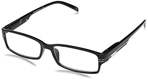 Black With Silver Metal and Black Printing on Temples