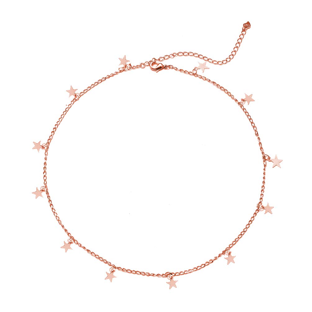 YANCHUN Gold Star Choker Necklace for Women & Teen Girls - Layered Aesthetic Necklace, Perfect Gift for Birthdays & Special Occasions | Elegant Everyday Wear & Party Jewelry