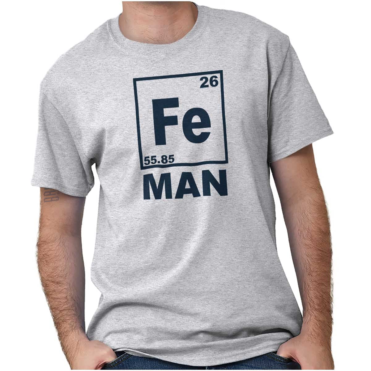 Iron Element Science Superhero Graphic T-Shirt for Men - Perfect for Comic Con, Cosplay & Science Enthusiasts