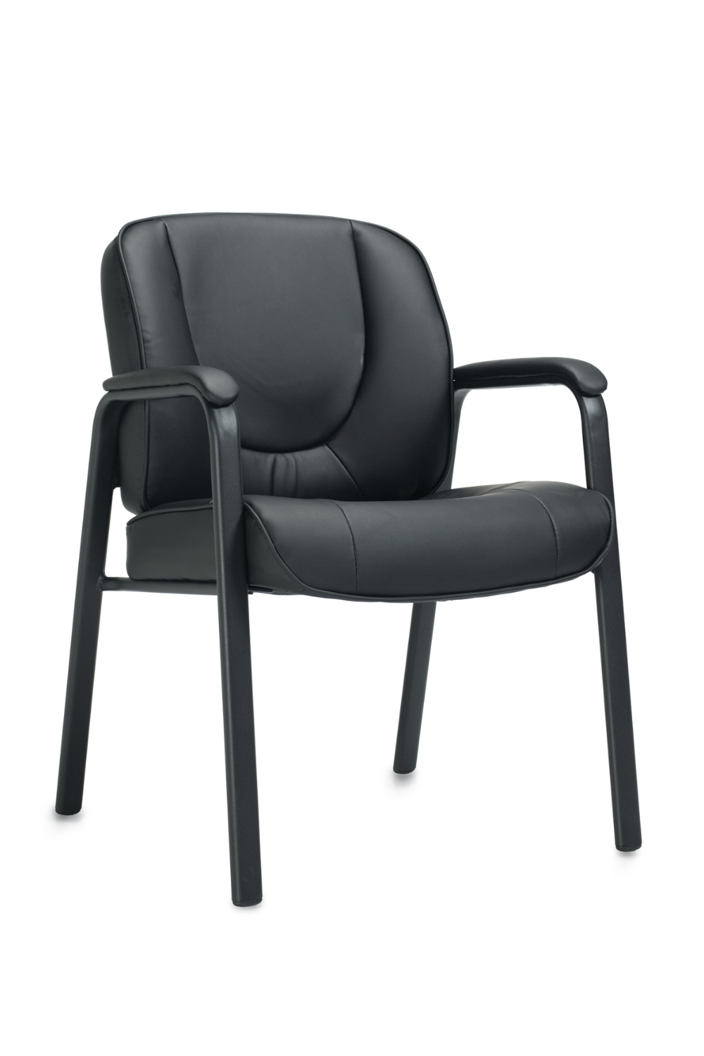 Luxhide Guest Chair by Offices To Go (OTG3915B) - Modern Office Chair with Comfortable Cushion for Reception, Conference Room & Home Office - Ergonomic Design for Long Sitting Sessions