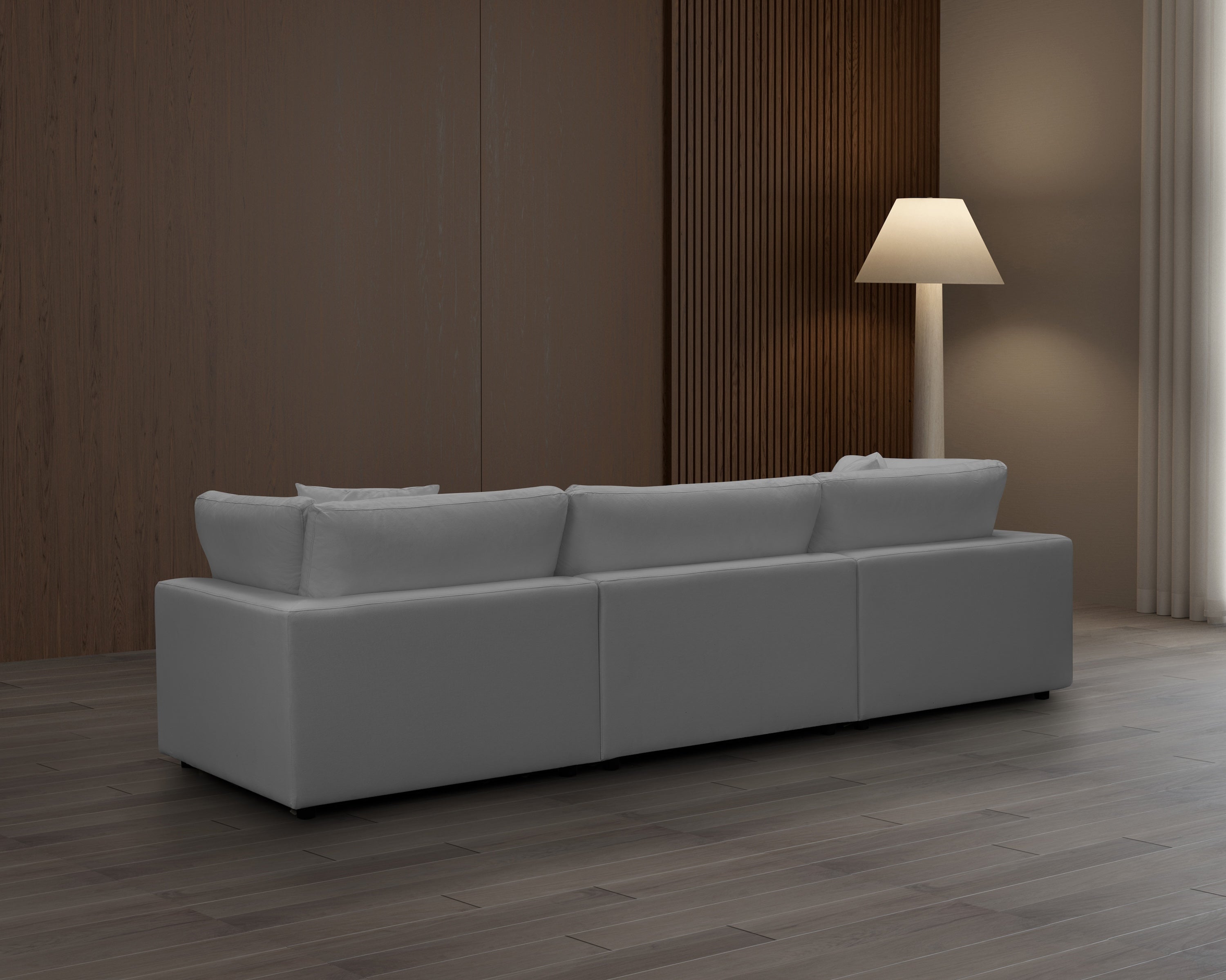 Cali Modular 3-Seater Sofa in Sol Grey - Modern Sectional Couch for Living Room, Lounge & Apartment Decor