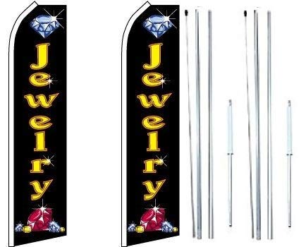 OnPoint Wares American Flag Jewelry Display Stand with Hybrid Pole Set - 2 Pack for Necklace & Ring Showcase | Perfect for Jewelry Stores, Trade Shows & Boutique Displays