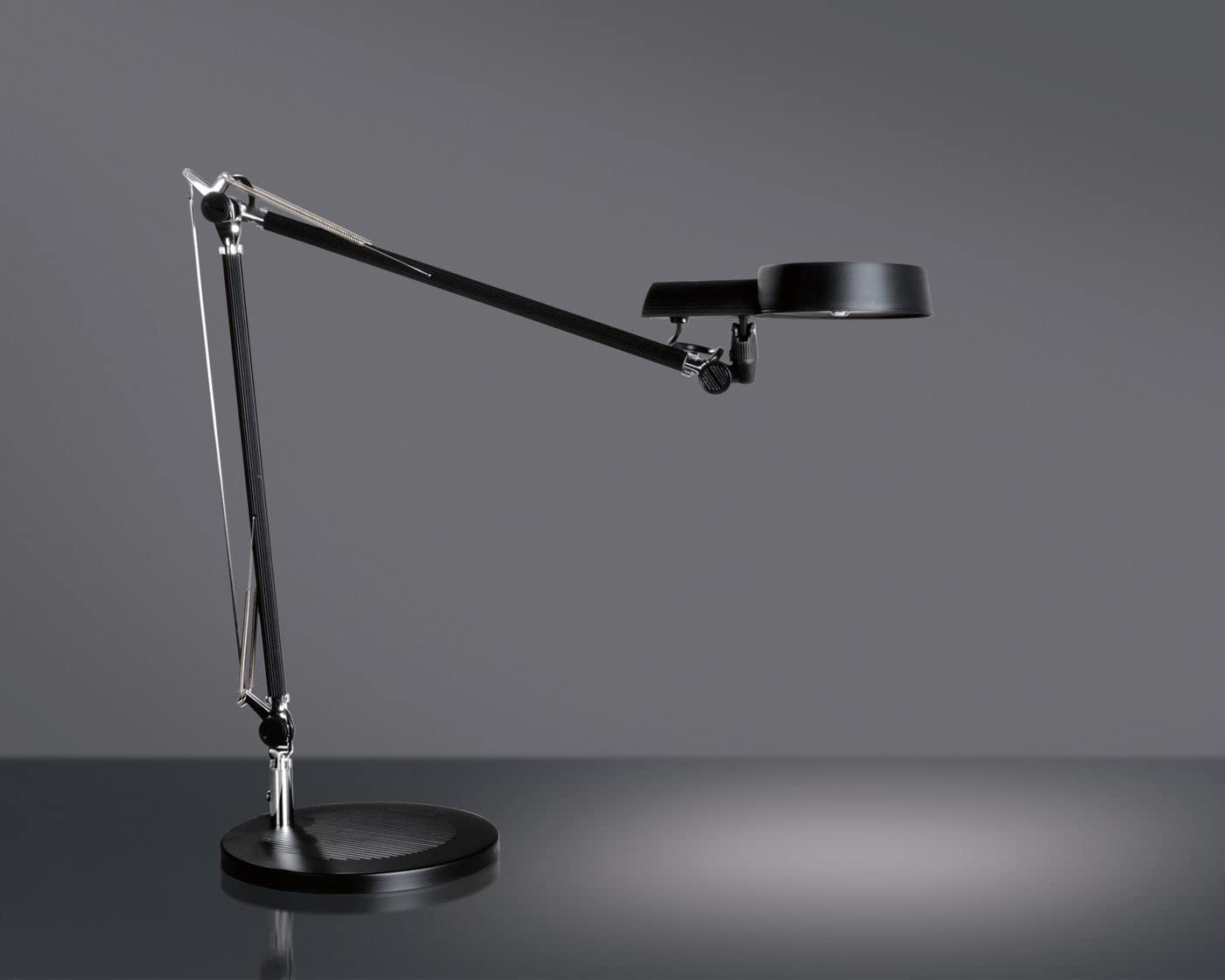 ROM LED Desk Lamp with Adjustable Brightness - Black (Model 775600) for Home Office, Study & Reading - Eye Protection & Energy Saving Light