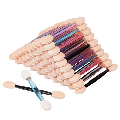 Elecsera 10-Piece Disposable Eyeshadow Brushes - Dual-Sided Sponge Applicators for Professional Makeup (Pack of 10) | Perfect for Travel, Salon Use & Hygienic Makeup Application