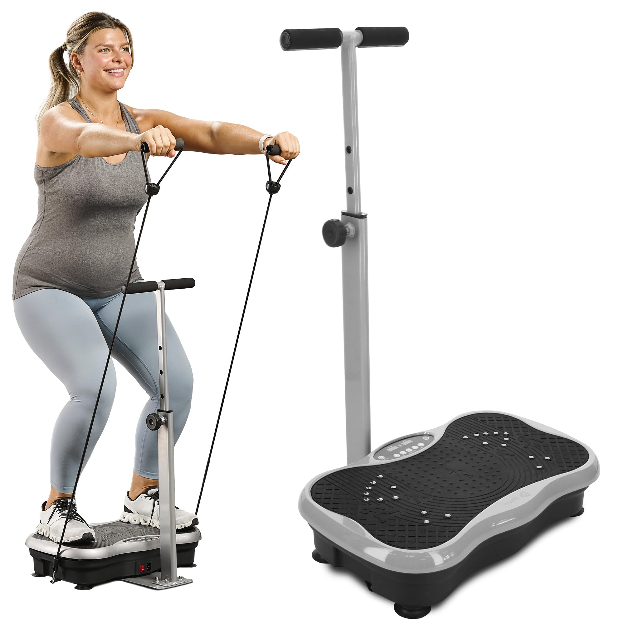 Lifepro Vibration Plate Exercise Machine with Magnetic Therapy - Full Body Workout Platform for Weight Loss, Muscle Toning & Recovery - Portable Vibration Trainer for Home Gym, Lymphatic Drainage & Fitness Enthusiasts - Perfect for Beginners, Seniors & Physical Therapy