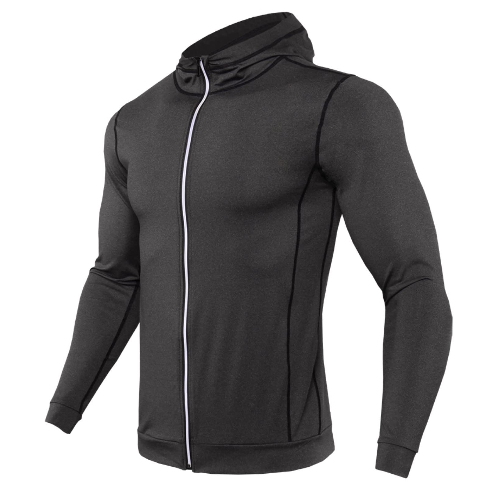 Men's Quick-Dry Fitness Training Jacket - Fleece Lined Zipper Flannel Coat for Outdoor Workouts & Cold Weather - Ideal for Running, Hiking & Winter Sports