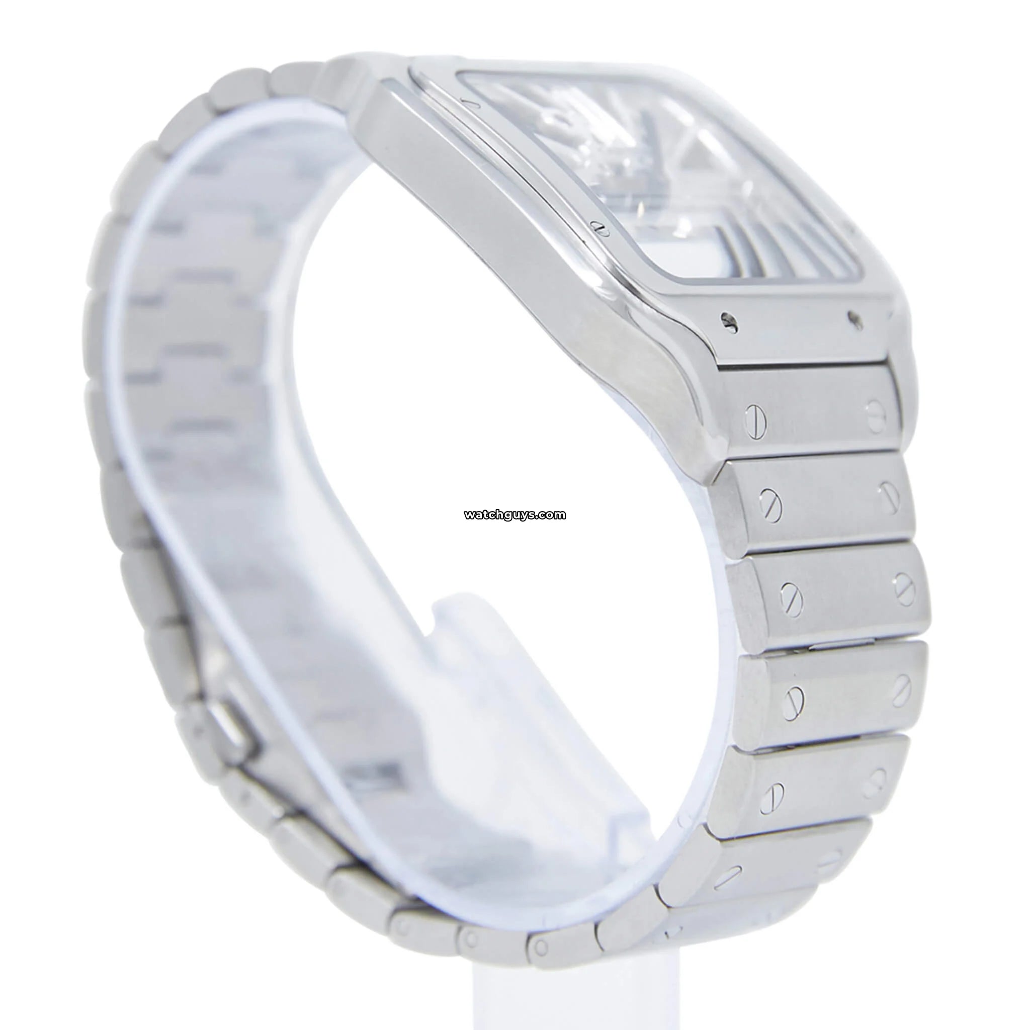 Cartier Santos Skeleton Large Men's Watch WHSA0015 - Luxury Skeleton Dial Automatic Watch for Business & Formal Occasions