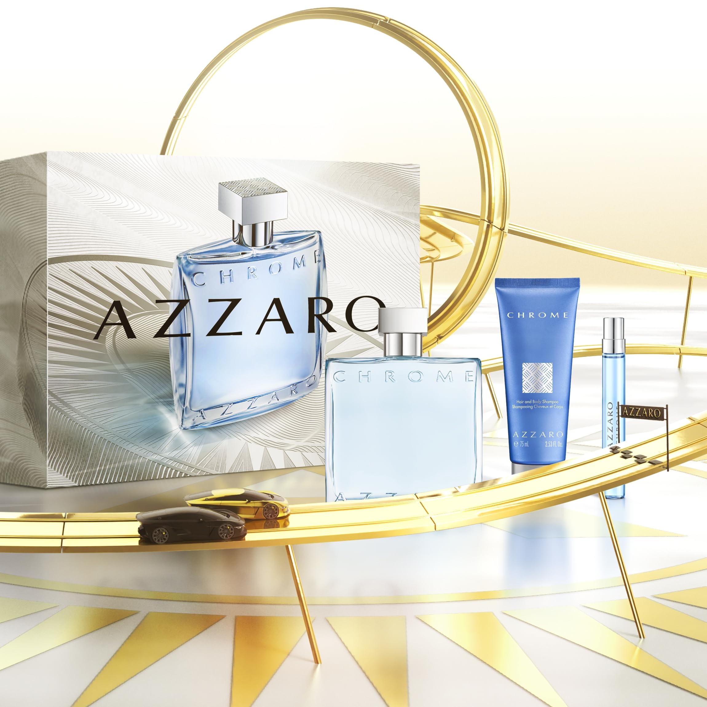 Azzaro Chrome Eau de Toilette for Men - Fresh Aquatic Cologne with Citrus, Woody & Musky Notes - Bergamot Scent - Luxury Perfume for Everyday Wear & Summer Beach - Perfect for Office, Dating & Outdoor Activities