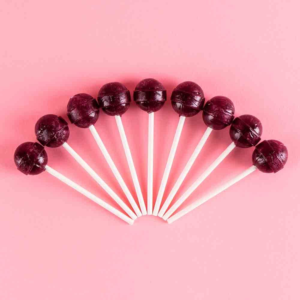 Dum Dums Grape Lollipops Bulk Bag - 50 Individually Wrapped Gourmet Suckers, Single Flavor Candy for Parties, Halloween Treats & Office Snacks