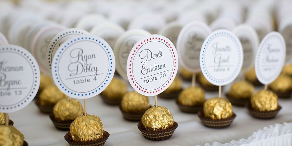 Ferrero Rocher Chocolate Truffles - Elegant Eggplant Purple Wedding Favors, Escort Cards & Party Treats | Perfect for Wedding Receptions, Bridal Showers & Special Events