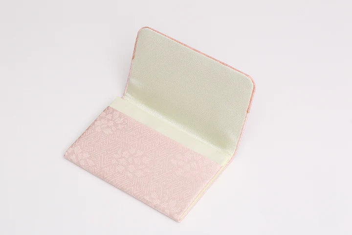 Premium Japanese Kyoto Yuzen Business Card Holder - Cherry Blossom Pink Floral Design | Handmade in Japan | Perfect for Corporate Gifts & Office Accessories