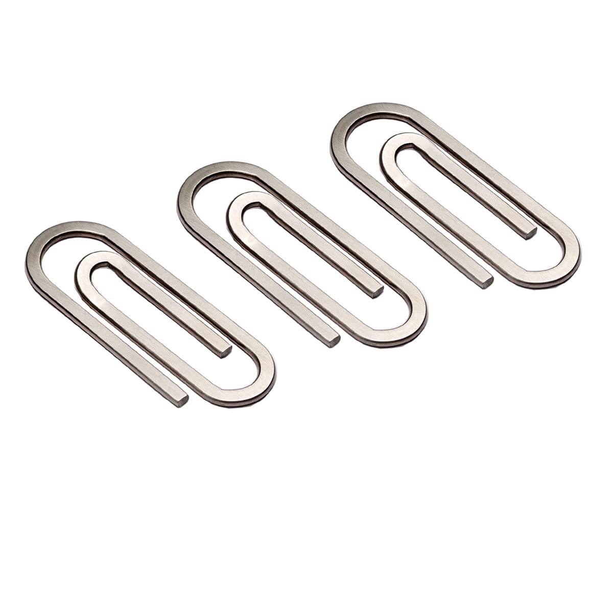 Stainless Steel Money Clip Wallet - Slim Minimalist Cash & Business Card Holder - Lightweight Metal Paper Clip Purse for Men & Women (Silver, Pack of 3) | Perfect for Everyday Carry, Travel & Gifts