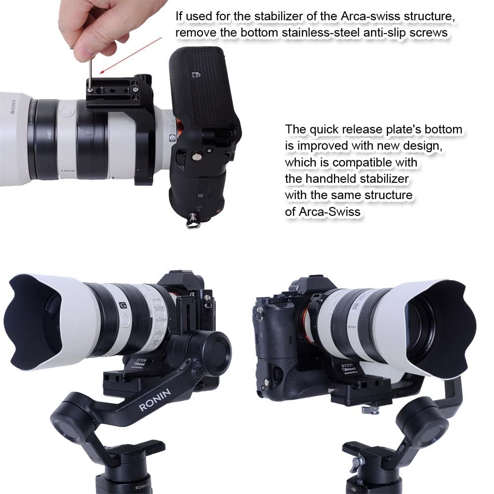 Sony FE 70-200mm F/4 Macro G OSS II Tripod Mount Ring Lens Collar - Arca-Swiss Compatible Quick Release Plate for Camera Stabilizers & Tripods - Perfect for Macro Photography, Wildlife Shooting & Video Stabilization