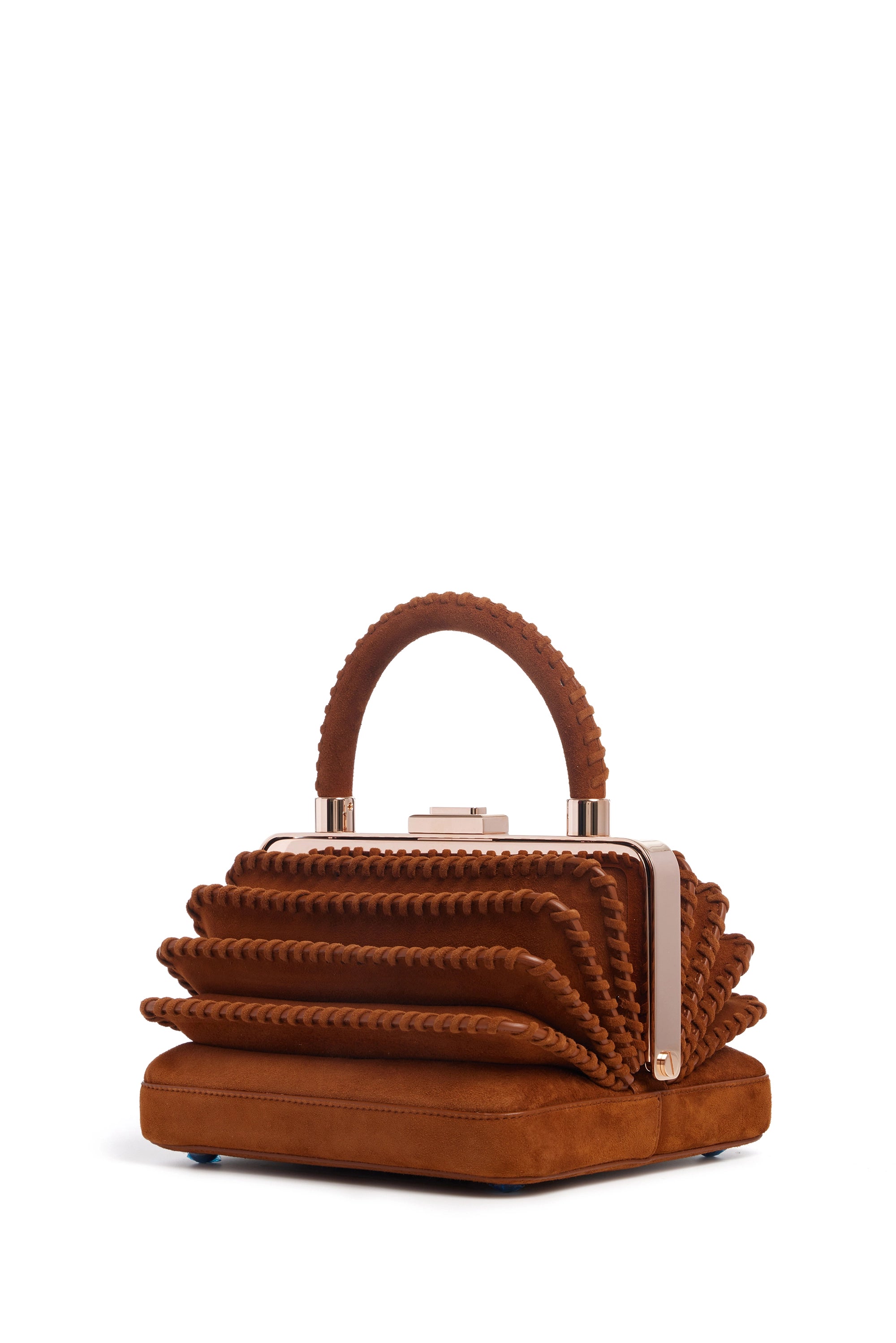 Whipstitch Diana Bag in Cognac Suede - Premium Leather Crossbody Purse for Women | Perfect for Work, Travel & Everyday Use