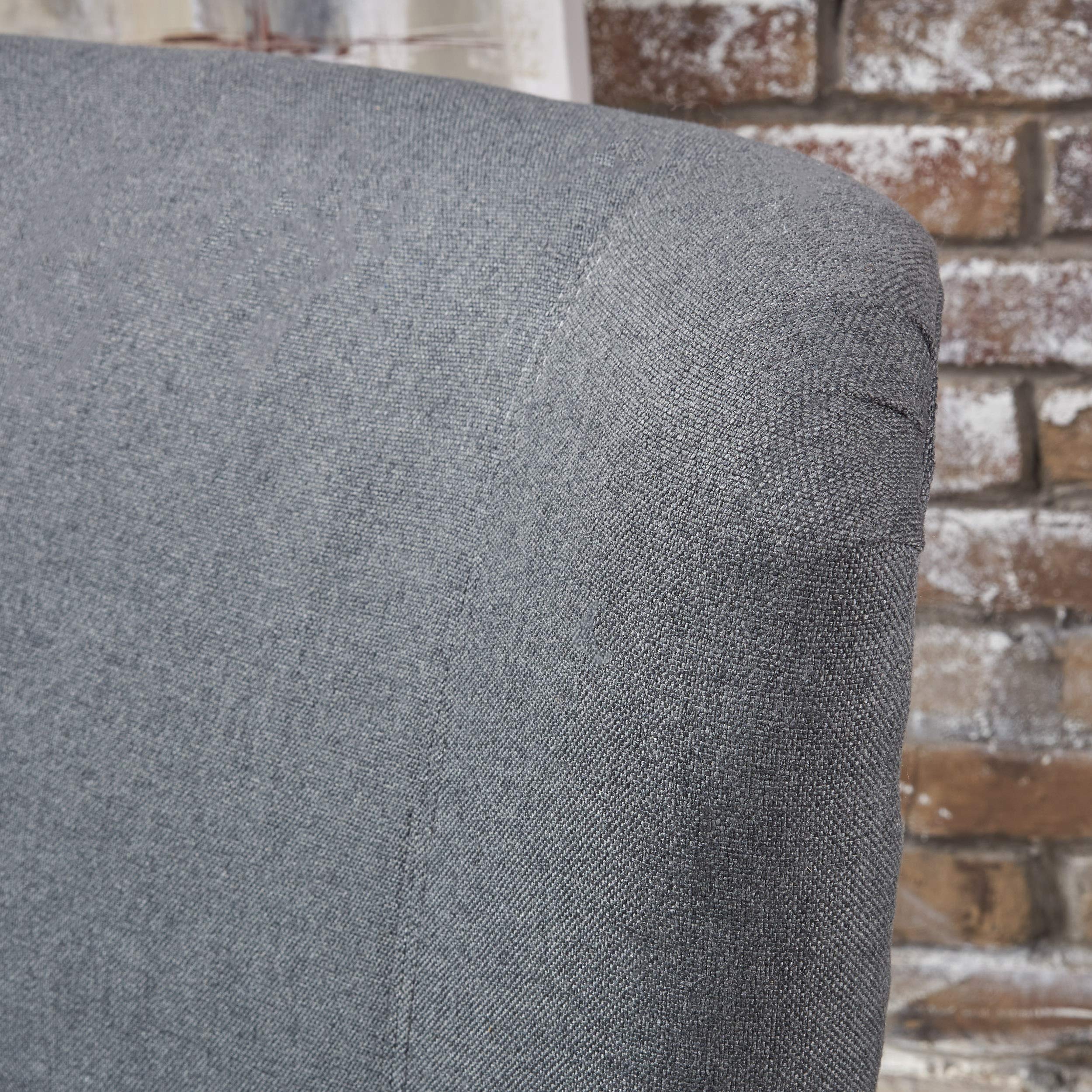 Christopher Knight Home Quentin Fabric Sofa Chair - Modern Accent Armchair with Sturdy Frame, Charcoal Gray - Perfect for Living Room, Bedroom or Office Reading Nook