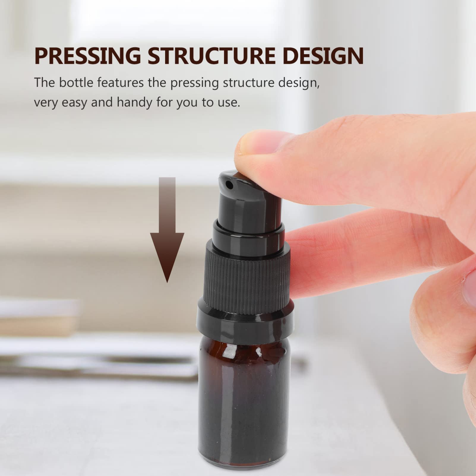 EXCLUZO 10-Pack Glass Essential Oil Spray Bottles with Press Pump - Empty Refillable Dispenser for Beauty, Cosmetic & Aromatherapy - Perfect for DIY Skincare, Hair Care & Home Fragrance