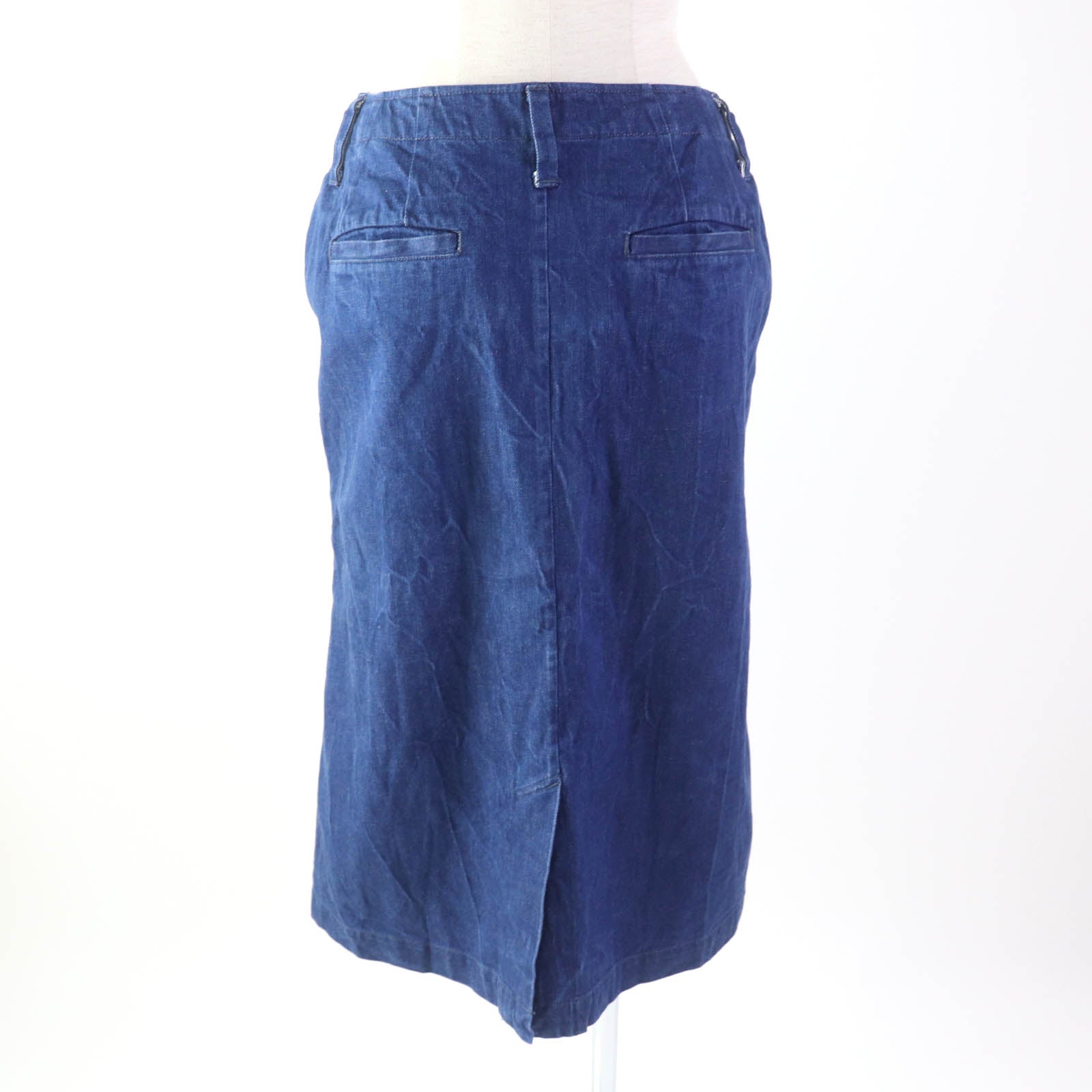 45rpm Cotton Washed Denim Skirt for Women - Indigo Blue High Waist Vintage Denim Skirt | Casual Wear, Street Style & Everyday Outfits