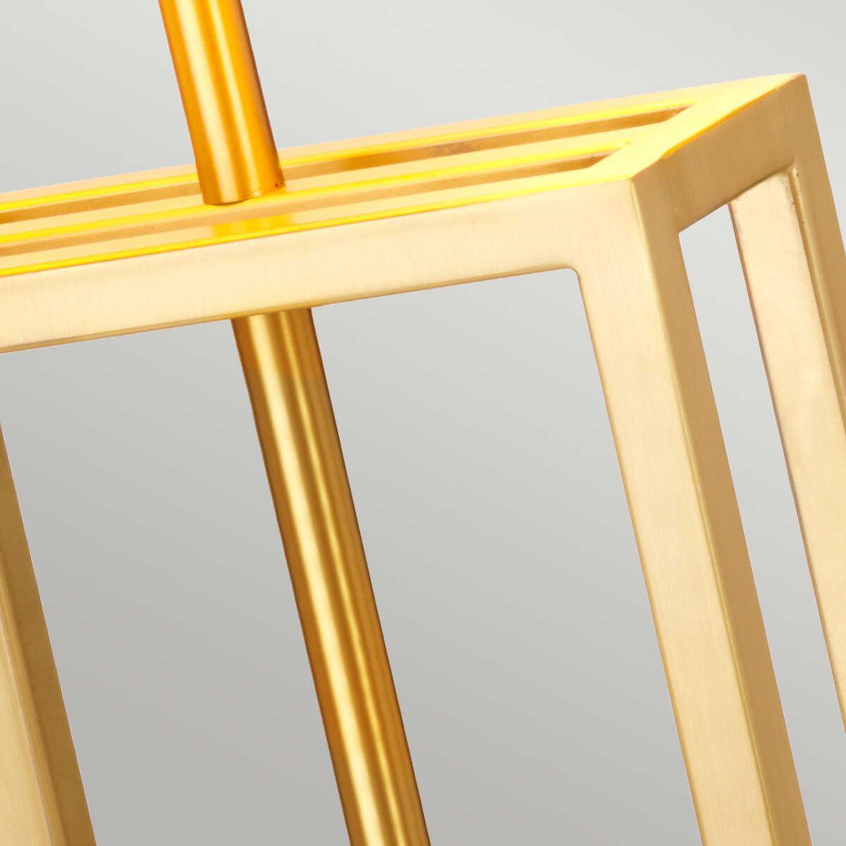 Atlas 1 Light Brushed Brass Table Lamp by Elstead Lighting - Modern Bedside & Living Room Lighting for Home Decor