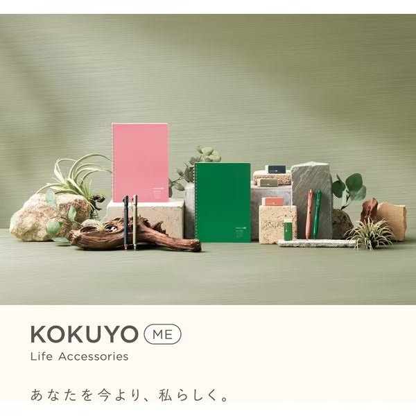 KOKUYO ME A5 Soft Ring Notebook with Grid Lines - Deep Nature Color for School, Office & Journaling | Premium Japanese Stationery for Note-Taking & Planning