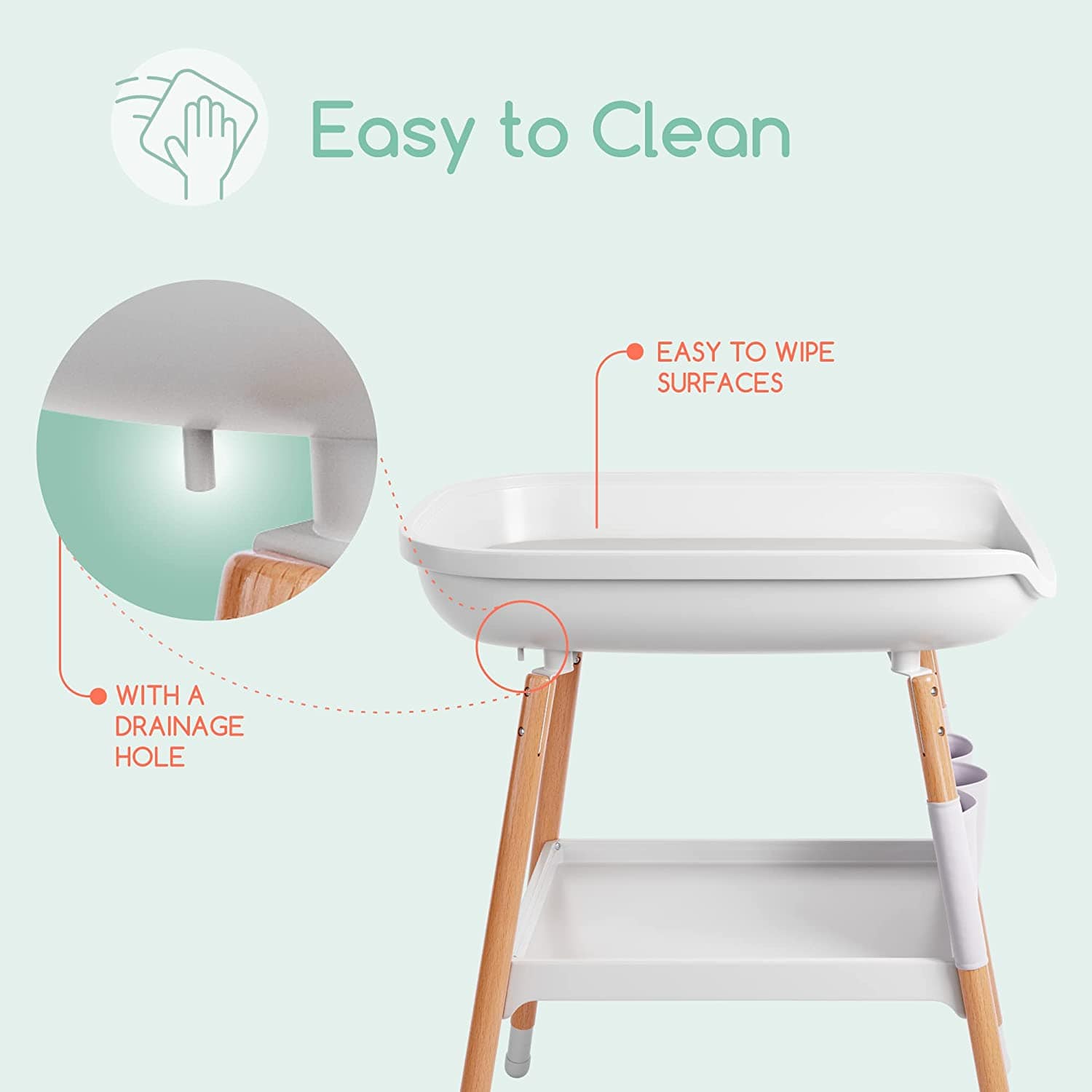Premium Baby Diaper Changing Station - Portable & Foldable for Nursery, Travel & On-the-Go - Waterproof Pad with Safety Straps & Storage Pockets - Ideal for Newborns & Toddlers at Home, Daycare or Vacation
