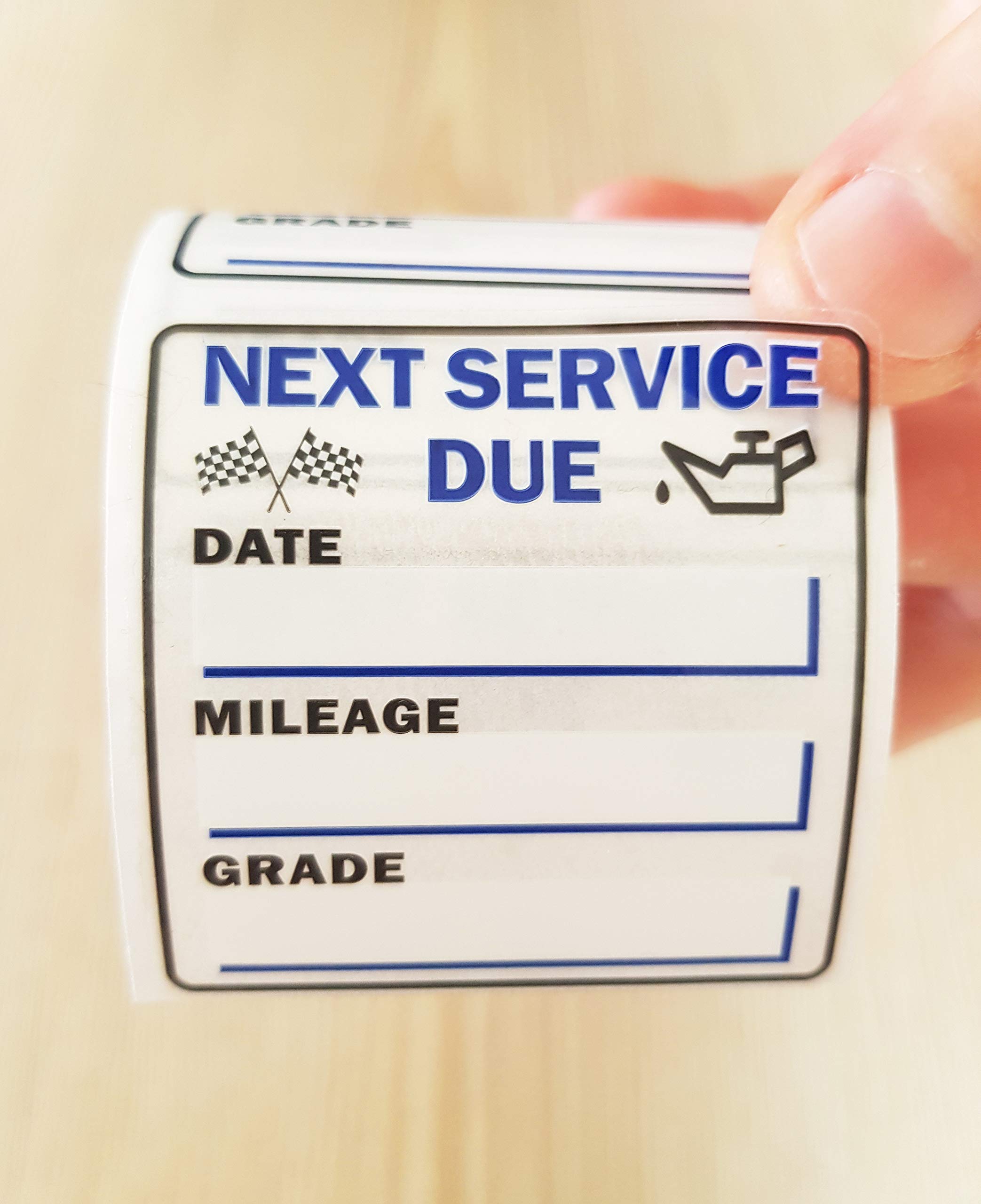 500 Pcs Oil Change Reminder Stickers - 2x2 Inch Premium Clear Windshield Stickers - No Residue Peel & Write Car Maintenance Labels - Perfect for Auto Shops, DIY Car Owners & Fleet Management
