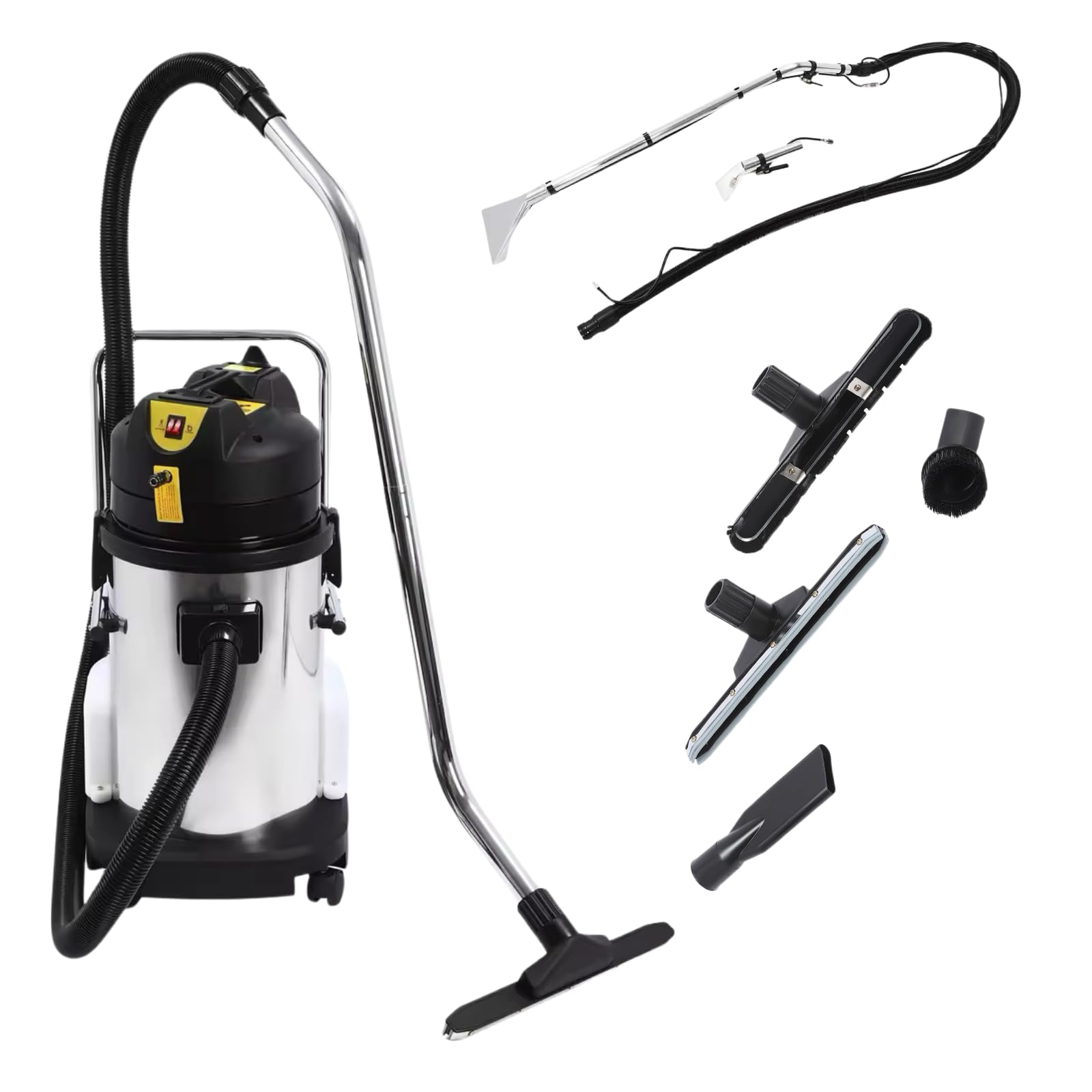 30L Commercial Carpet Cleaning Machine - Professional 3-in-1 Carpet Extractor with Wet/Dry Vacuum for Upholstery & Floors | Industrial Portable Floor Cleaner for Hotels, Dry Cleaners, Offices & Home Use | Deep Cleaning Carpets, Rugs & Furniture