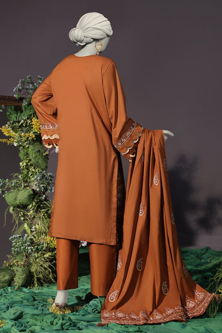 Premium Cambric Brown Stitched Suit by J. Junaid Jamshed | Formal Business Attire for Men | Perfect for Weddings, Office Meetings & Special Occasions