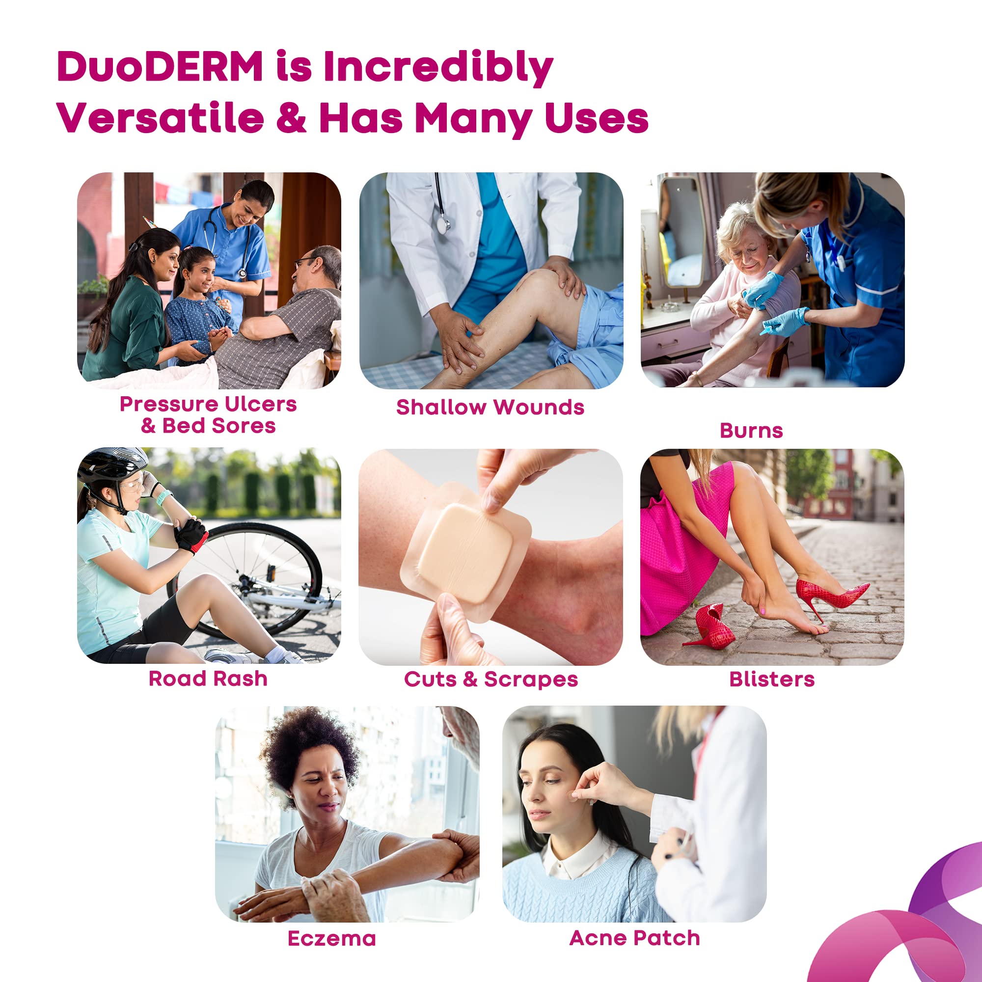 ConvaTec Duoderm Extra Thin CGF Dressing 3x3 Inch (20 Count Box) - Hydrocolloid Wound Care for Pressure Ulcers, Burns & Post-Surgical Healing
