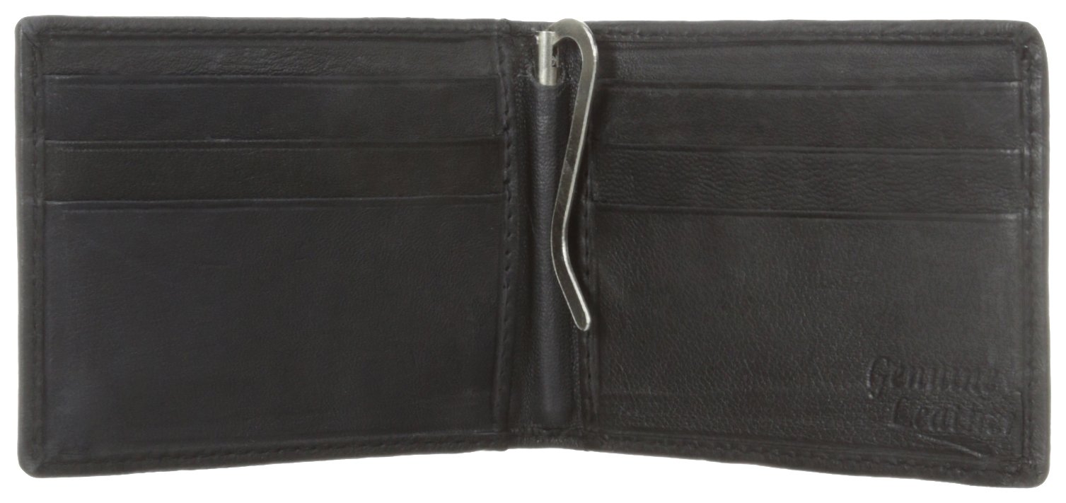 Premium Leather Money Clip Wallet with RFID Blocking & External ID Window - Slim & Secure for Men | Perfect for Business, Travel & Everyday Use