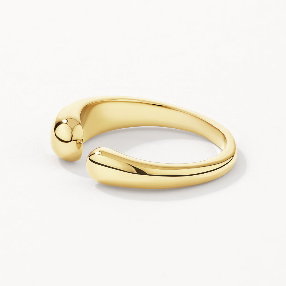 Gold Open Puff Dome Ring - Elegant Statement Jewelry for Women | Perfect for Parties, Weddings & Everyday Wear