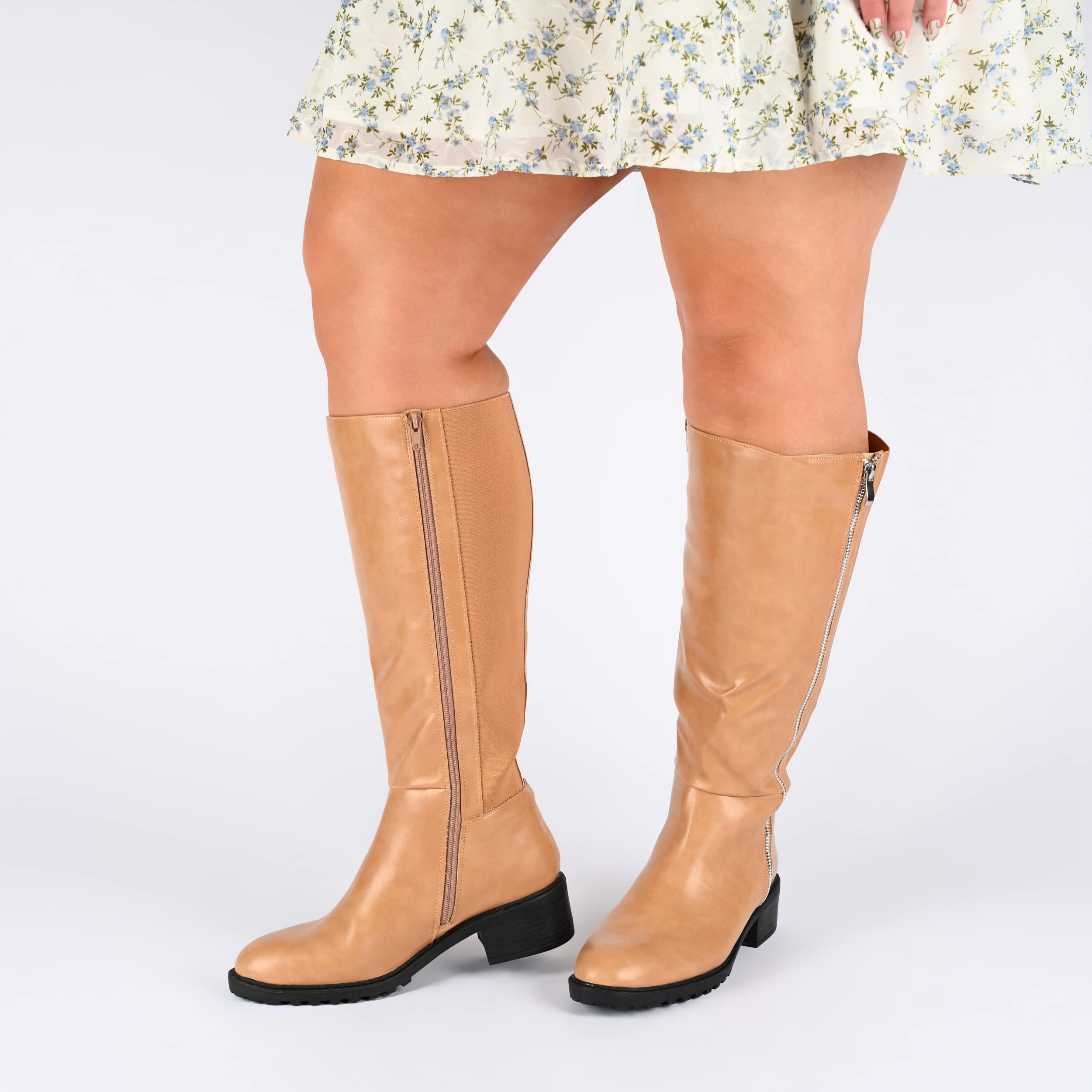 Journee Collection Women's Combat Boots - Stylish & Comfortable Ankle Boots for Everyday Wear | Perfect for Casual Outfits, Work & Outdoor Adventures