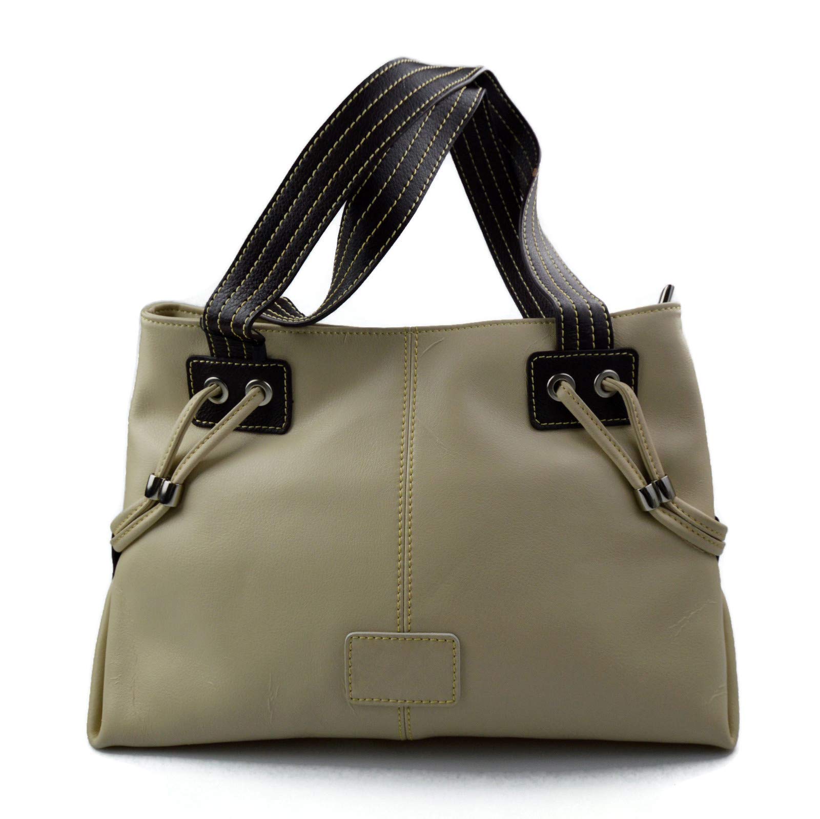 Italian Genuine Leather Shoulder Bag for Women - Crossbody Handbag in Beige | Perfect for Work, Travel & Everyday Use