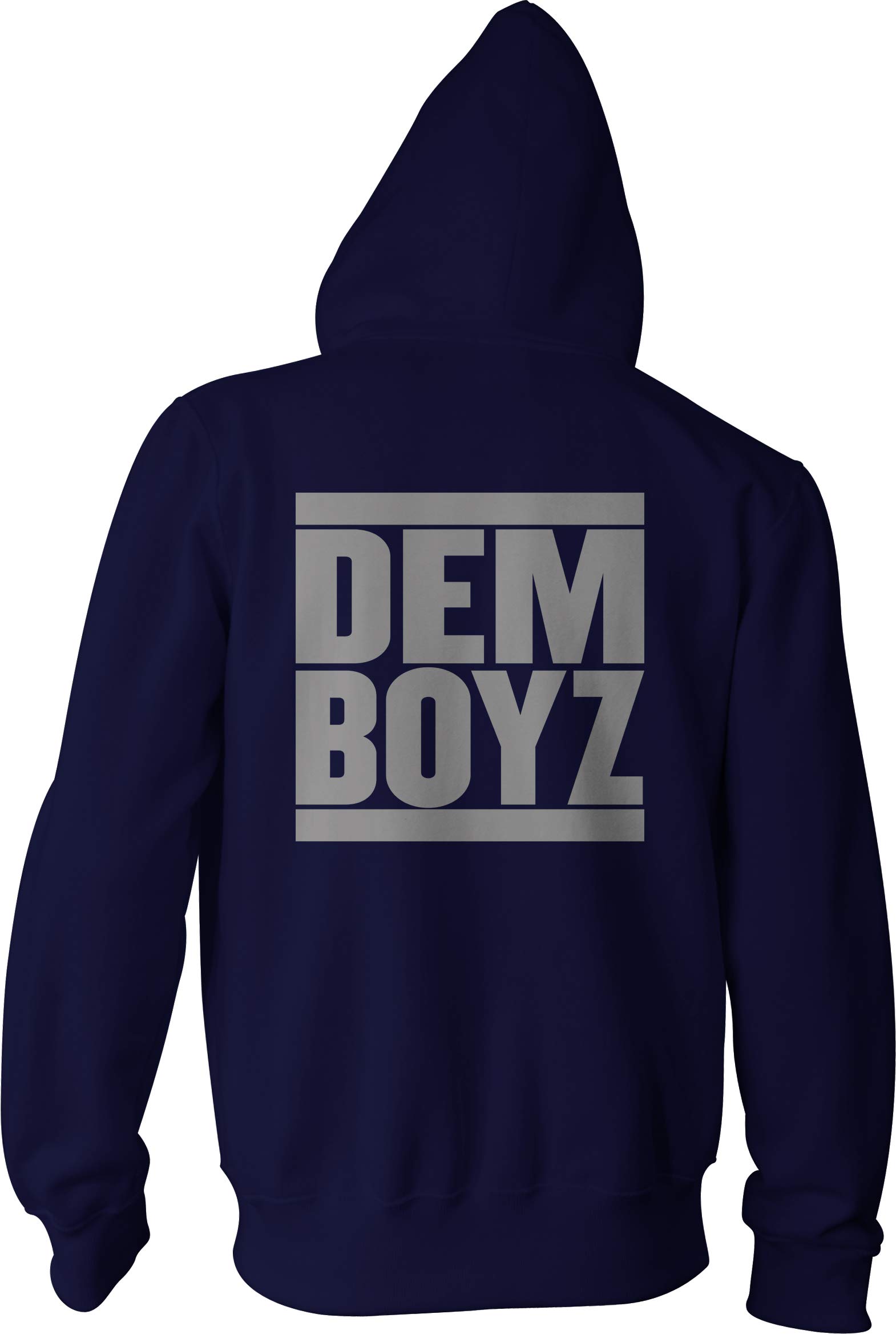 Millionaire Mentality Dem Boyz Navy Zip-Up Hoodie for Men - Stylish Streetwear Hooded Sweatshirt for Casual Wear & Urban Fashion