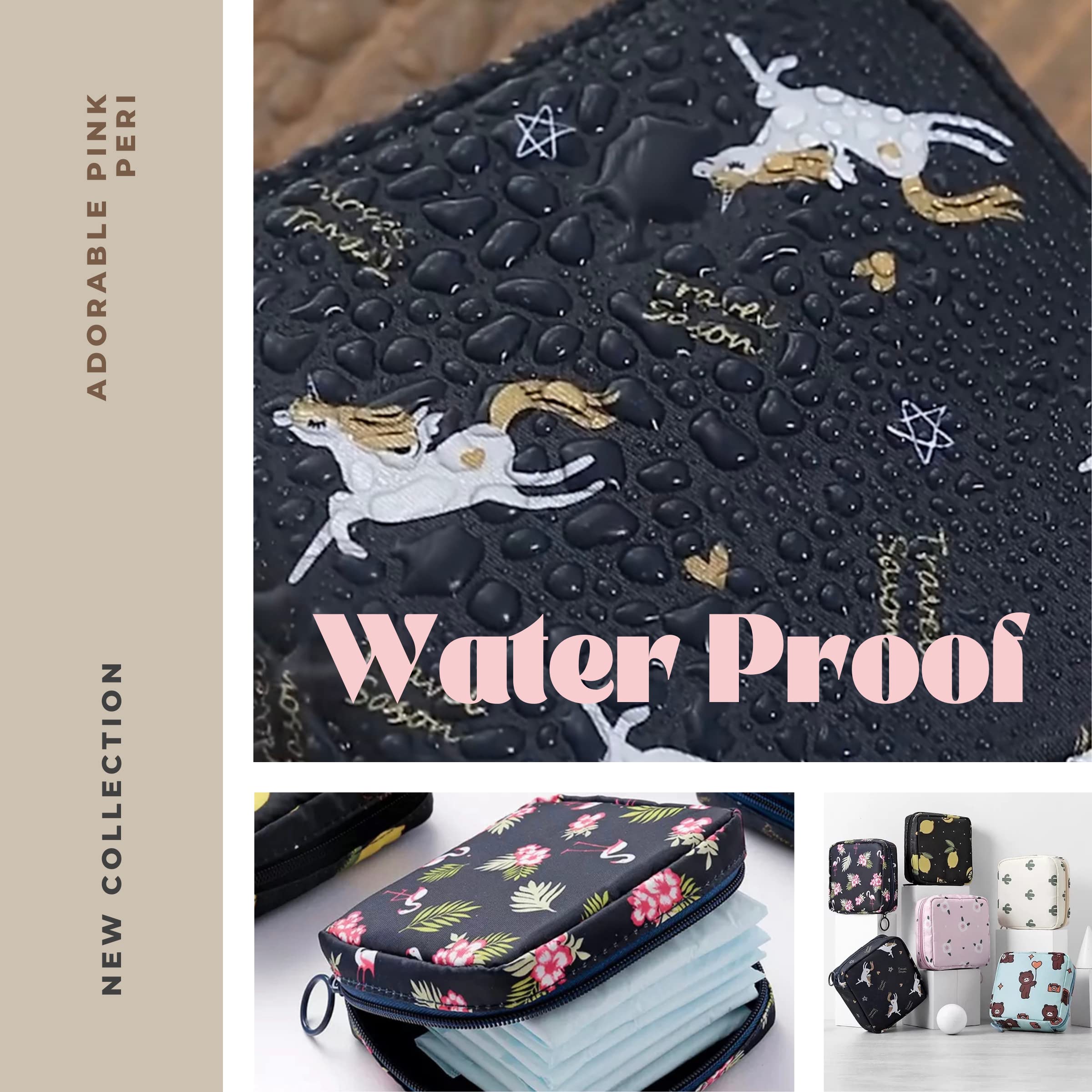 Eco-Friendly Reusable Sanitary Napkin Storage Bag for Women & Girls - Waterproof, Washable Nylon Pouch - Zero Waste Period Solution - Perfect for Travel, Gym, School & Daily Use