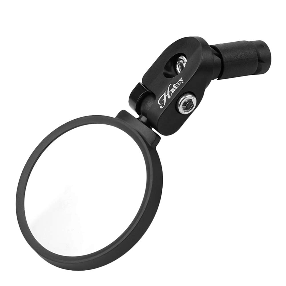VOSAREA 1 Pc Adjustable Foldable Bike Handlebar Mirror - Universal Rearview Safety Mirror for Bicycle, Motorcycle & Scooter - Perfect for Commuting, Cycling & Outdoor Adventures (Black)
