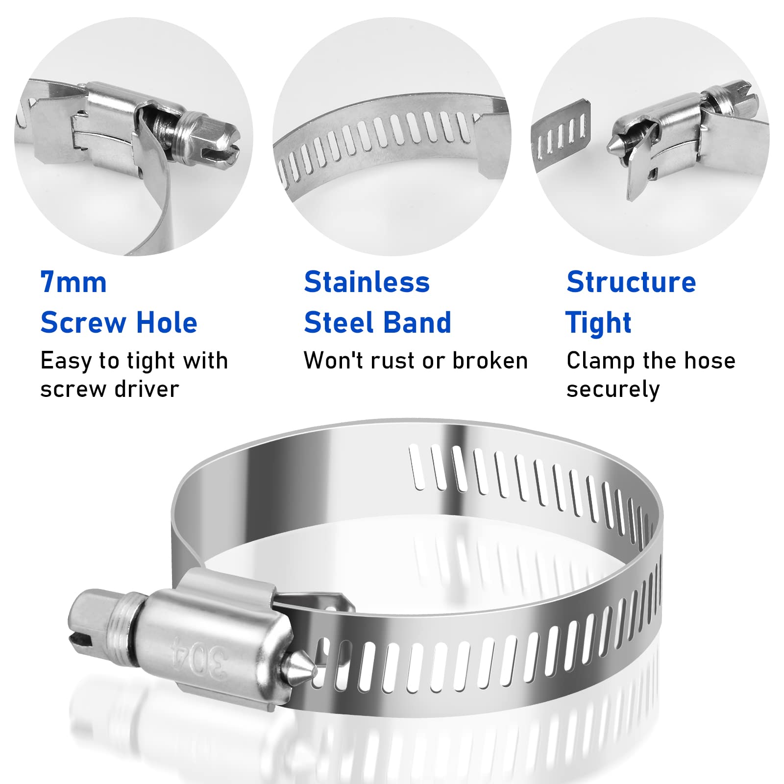 Stainless Steel Hose Clamps 1-1/4