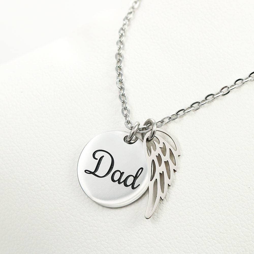 Memorial Necklace for Loss of Dad - Sympathy Gift for Grieving Parent - Personalized Remembrance Jewelry for Comfort & Healing | Perfect for Funerals, Memorials & Keeping Loved Ones Close