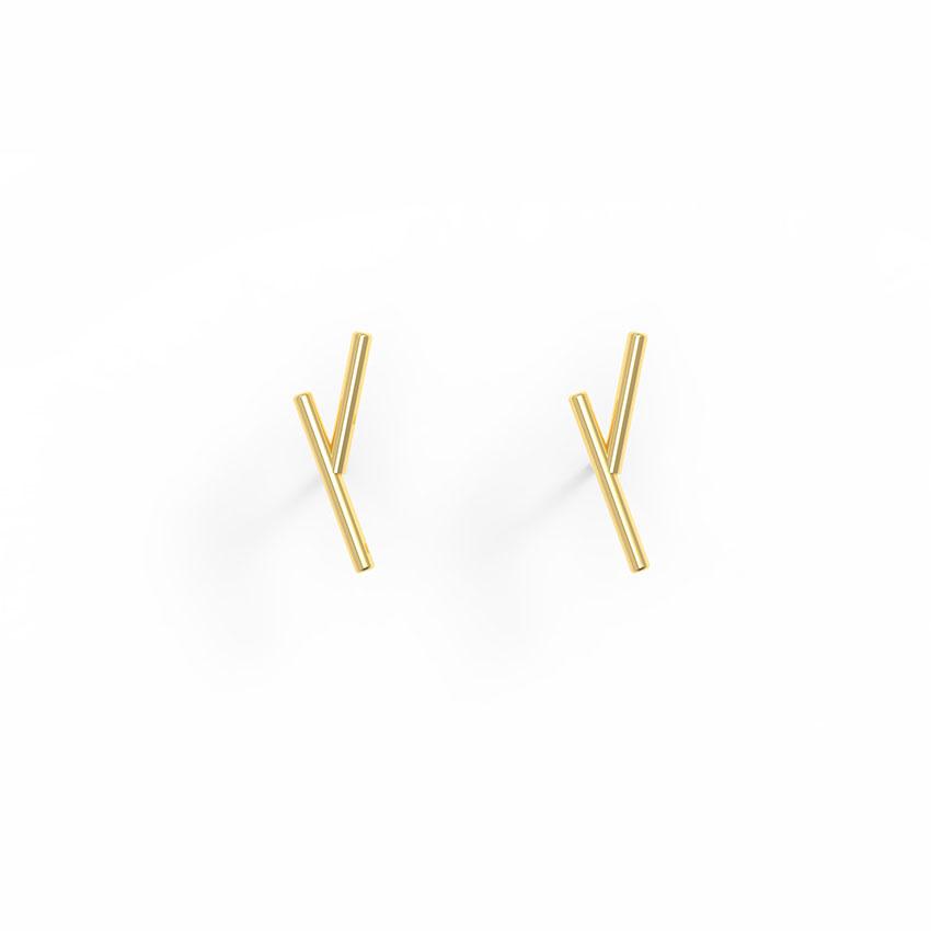 Mini Stud Earrings for Women - Dainty Gold & Silver Branch Design Studs - Perfect for Everyday Wear, Gifts & Special Occasions