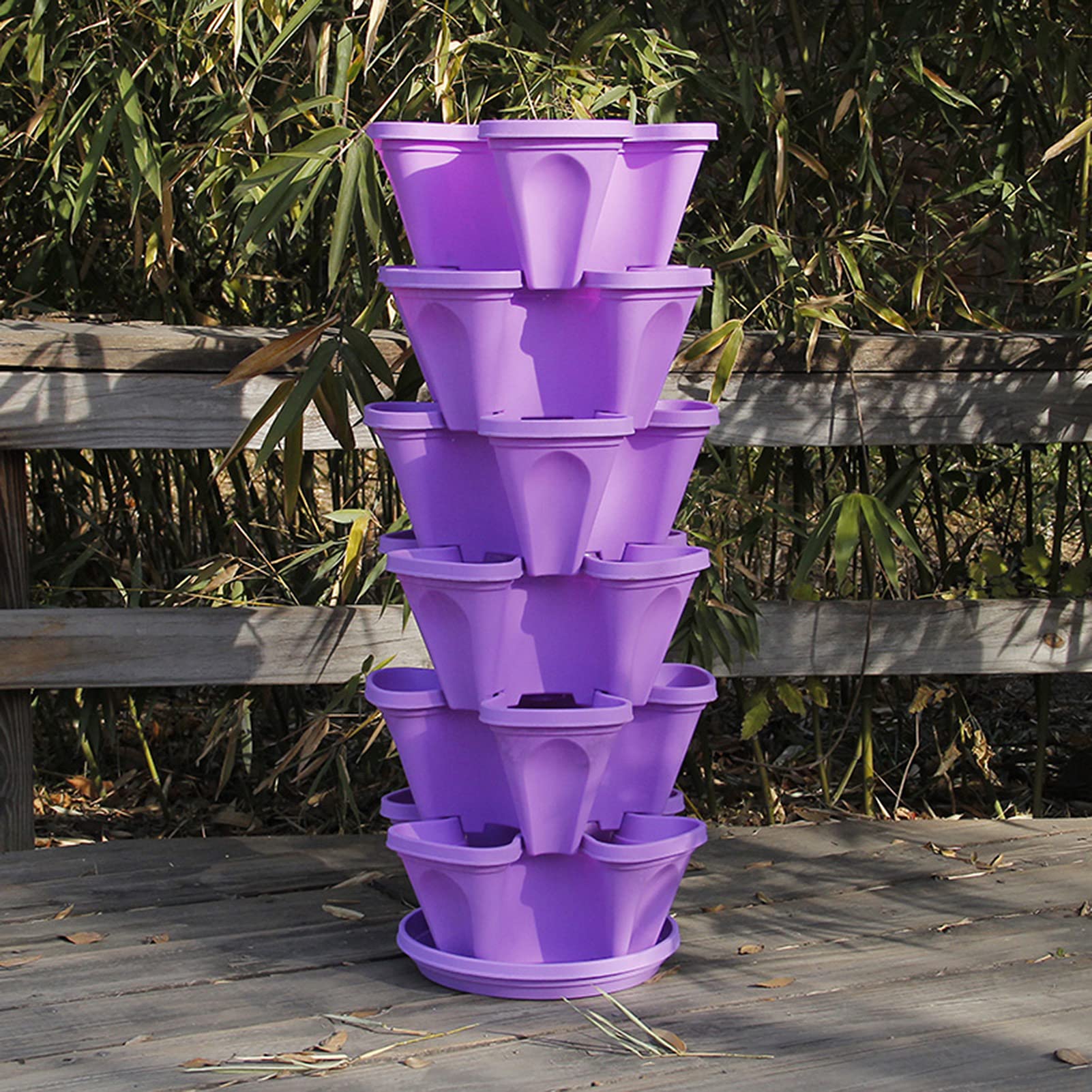 **Stackable Self-Watering Vertical Garden Planter Set – Indoor/Outdoor Smart Planting Pots for Flowers, Vegetables & Strawberries – Space-Saving Gardening Tower for Balcony, Patio & Small Spaces**