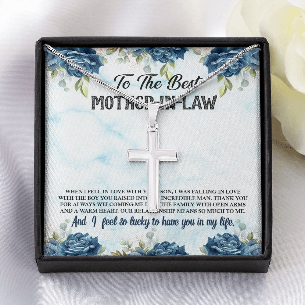 Elegant Cross Necklace for Mother-in-Law - Perfect Wedding, Christmas & Birthday Gift - Ideal for Special Occasions & Everyday Wear