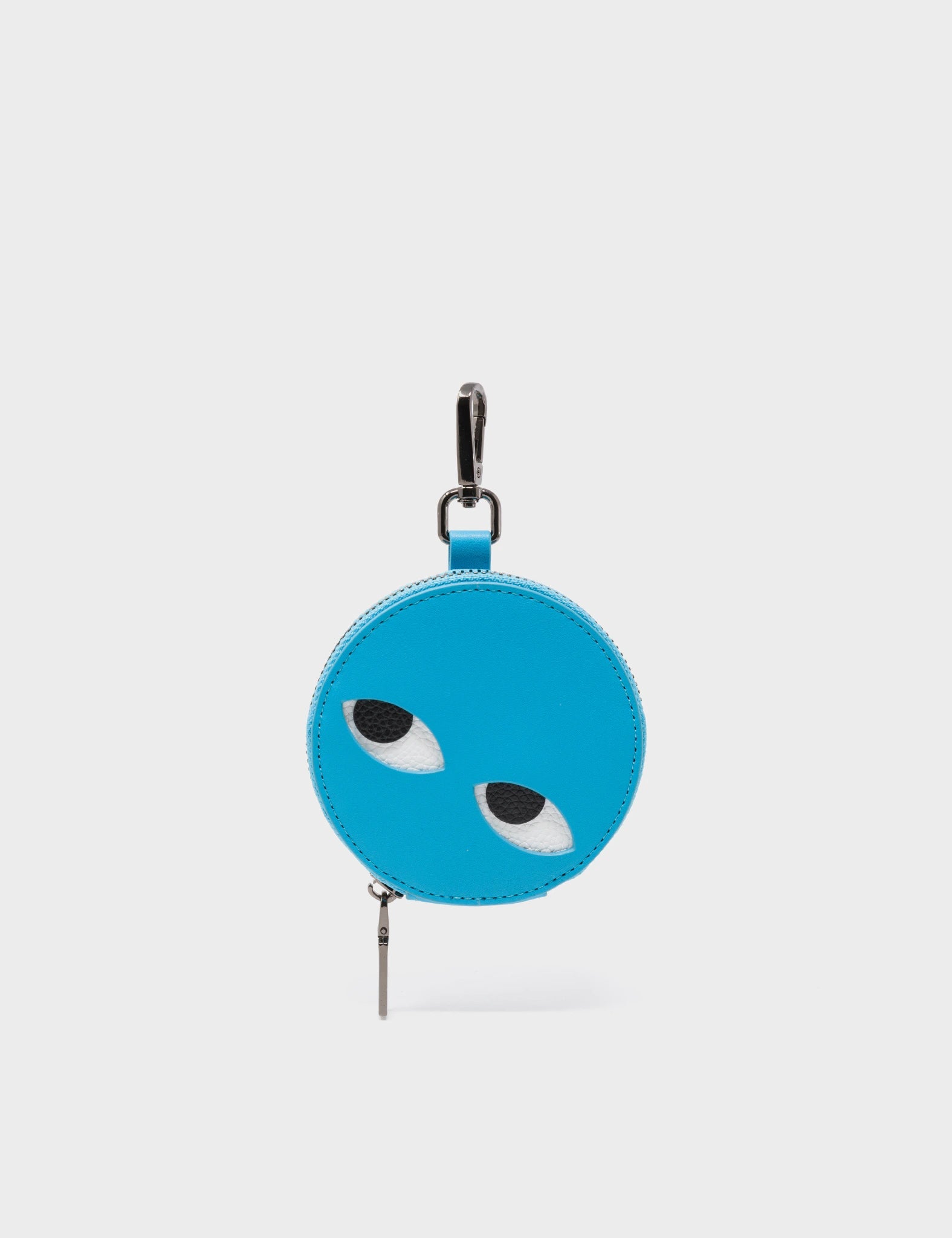 Dottie Blue Leather Pouch Charm - Stylish Keychain Accessory for Women | Perfect for Keys, Gift Giving & Everyday Carry