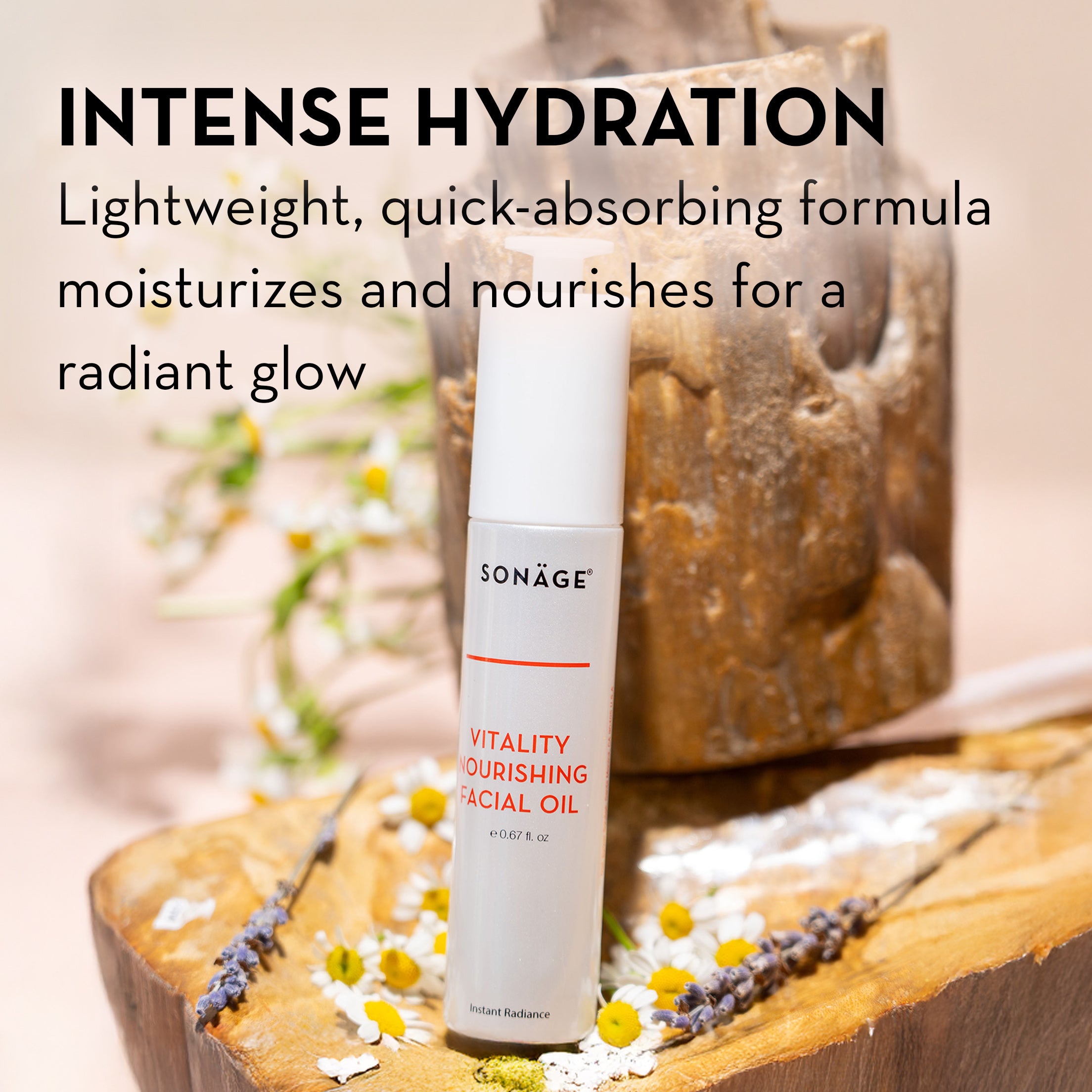 Vitality Nourishing Facial Oil - Organic Anti-Aging Face Serum for Glowing Skin | Day & Night Hydration for Dry & Sensitive Skin | Perfect for Daily Skincare Routine & Spa Treatments